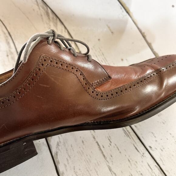 Sz 14 Stacy Adams Brown Leather Oxford Lace Up Dress Shoes 14 M 24189-14 main image 9